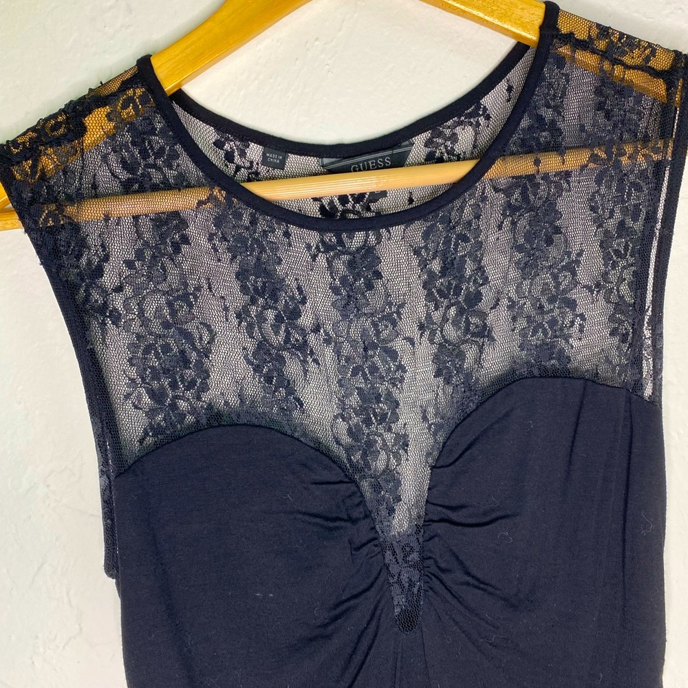 Guess black cotton mini dress
